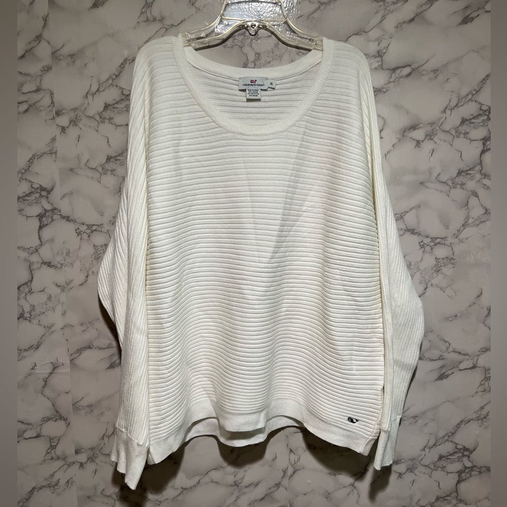 Vineyard Vines Batwing White Sweater